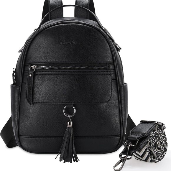 Mini Backpack Purse for Women Vegan Leather Small Travel Shoulder Handbag - Picture 1 of 7